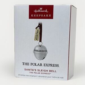 2025 Hallmark Keepsake The Polar Express Santa's Sleigh Bell Ornament Silver New